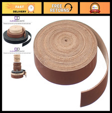 Genuine Brown Leather Strap 1/2" x 30 Feet - Durable Crafting Material, 13mm Wid