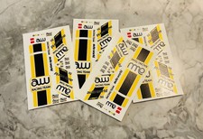 AW Aurora AFX HO Scale Custom Dodge Street Van Slot Car Decals Black/Yellow