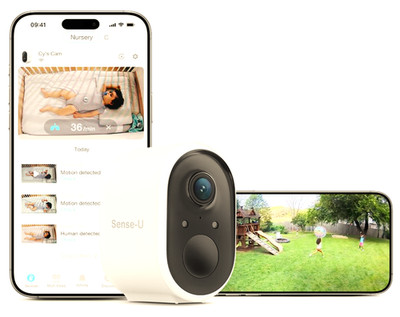 SECURITY AI Solar Smart Camera Sense-U Battery Baby Monitor Indoor & Outdoor NEW