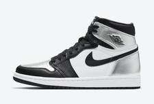 NIKE AIR JORDAN 1 RETRO HIGH - BIANCO/ARGENTO/NERO - CD0461-001