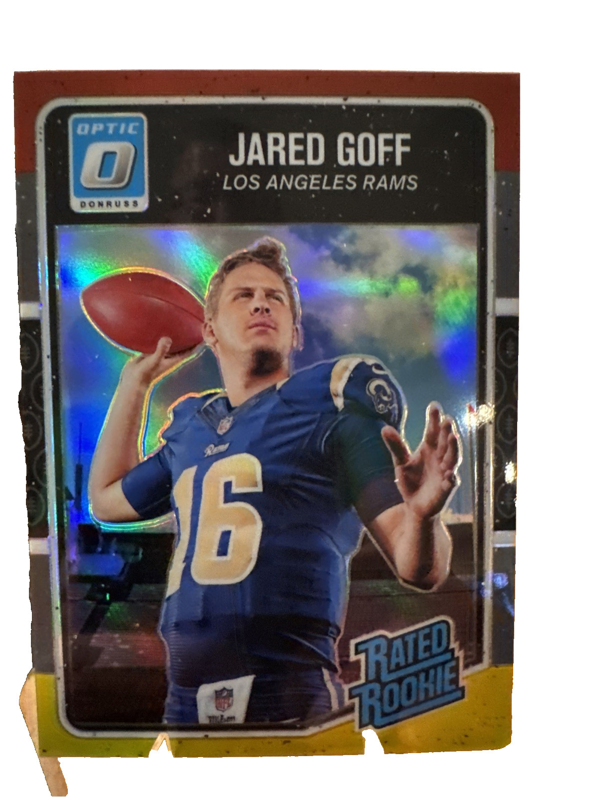 Jared Goff 2016 Donruss Optic Red and Yellow Rookie RC #172 Rams