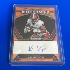 Kimani Vidal Draft Picks Autographs /75 Rookie Orange DPA-KVL SP  AUTO