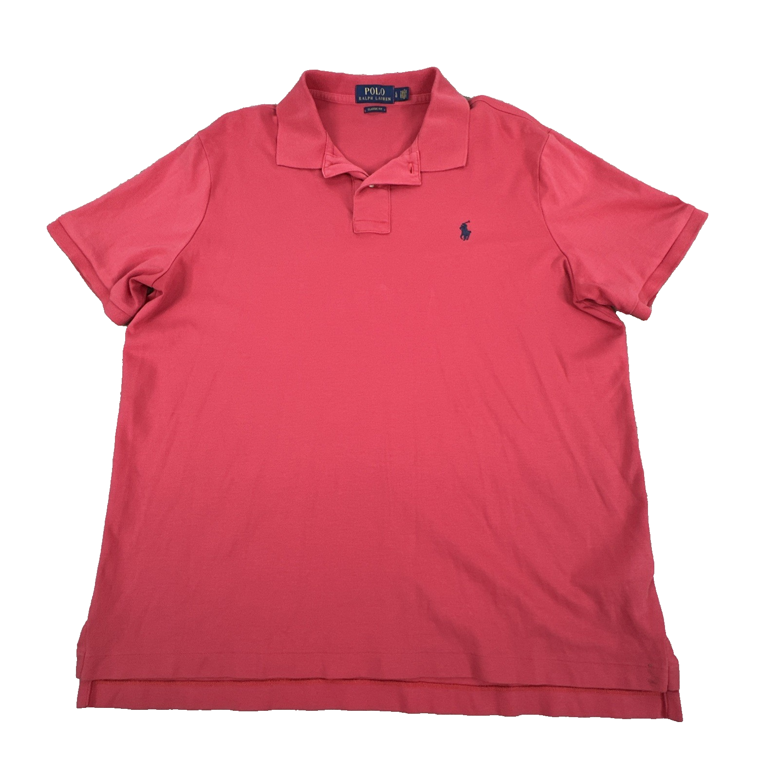 Polo Ralph Lauren Men's Short Sleeve Polo Shirt Red Cotton Size L Old Money Prep