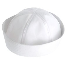 WHITE NAVY SAILOR HAT POPEYE GILLIGAN DOUGHBOY CHILD ADULT COSTUME ACCESSORY