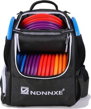 Disc Golf Bag, Backpack with 26+ Capacity, One Size, Black- 