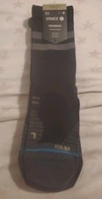 STANCE PERFORMANCE SOCKS FEEL360 INFIKNIT BLACK MEDIUM 3 PACK CREW NWT