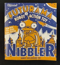 2000 Rocket USA Futurama Nibbler Tin Wind-up Robot Action Toy w/ Original Box