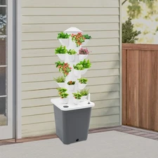 25-Pod Hydroponic Growing Kit with 10L Water Tank and Easy Assembly
