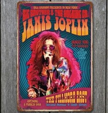 Janis Joplin 8 x 12 Retro Novelty Metal Sign Made In USA New