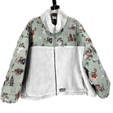 NEW Disney Haunted Mansion Sherpa Puffer Jacket Women's 3X Leota Ghoulish Zip