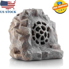 11" Tall Waterproof Bluetooth Solar-Powered Wireless Rock Speaker