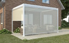 VivaGarden Laterale Per Pergola 4x4 Bioclimatica in Textilene cm 270x218 Bianco