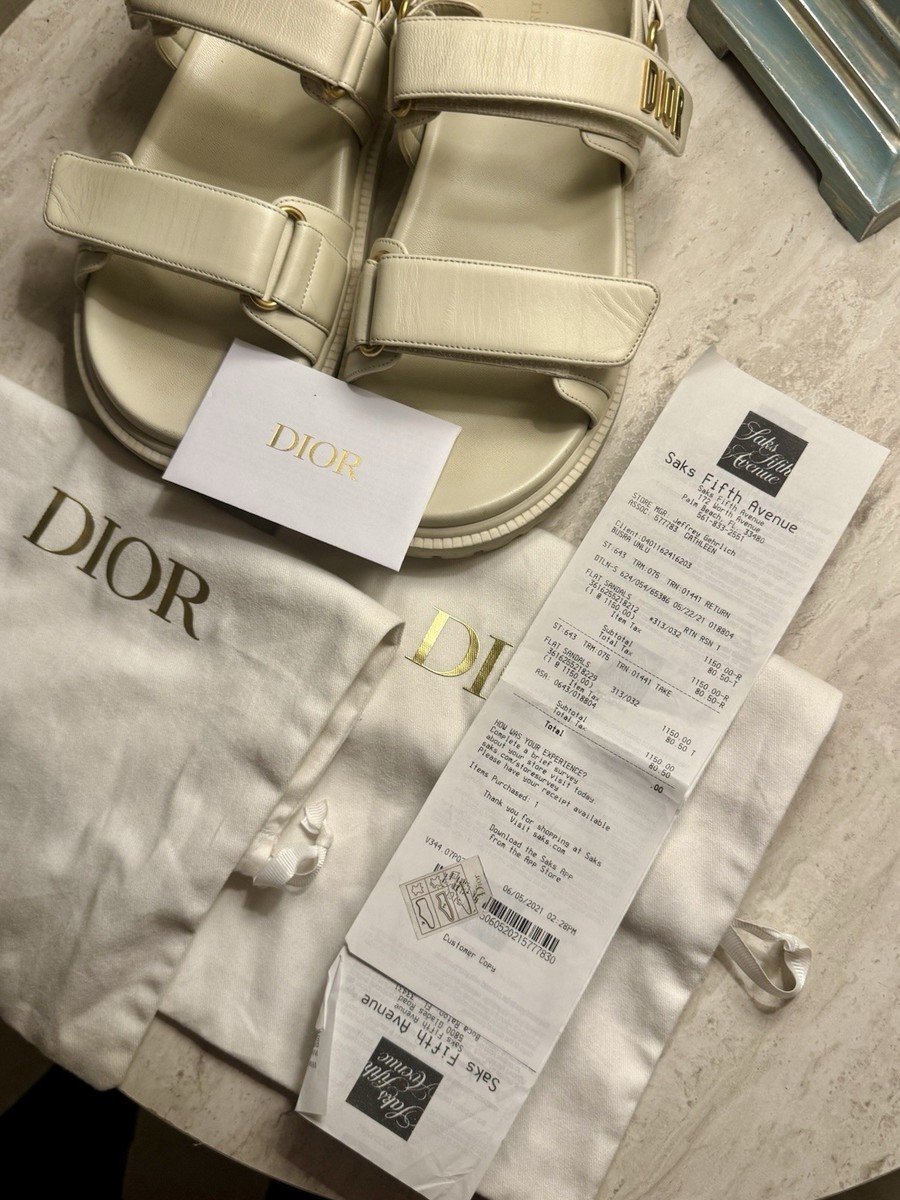 Dior Dioract Sandal Off White Color Size 37,5 Excellent Cond. With