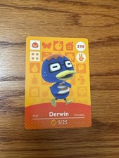 Authentic Derwin 298 animal crossing amiibo cards