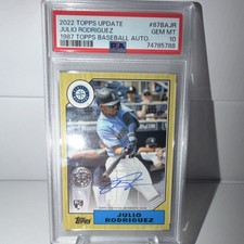 Topps Julio Rodriguez Rookie Autograph 2022 Series 2 PSA 10 Mariners