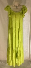 Sugar Babe Maxi Summer Dress Linen Boho L BNWT
