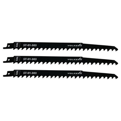 3 Stück Säbelsägeblatt 240 / 8 mm HCS Säbelsägeblatt für PVC Grünholz Holz