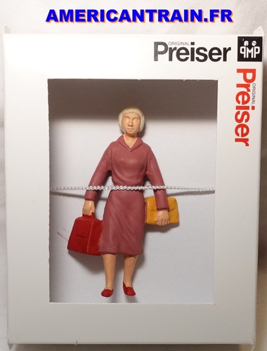 Figurine voyageuse avec sac 0240023 échelle G 1/22,5 Preiser | Condition: Neuf