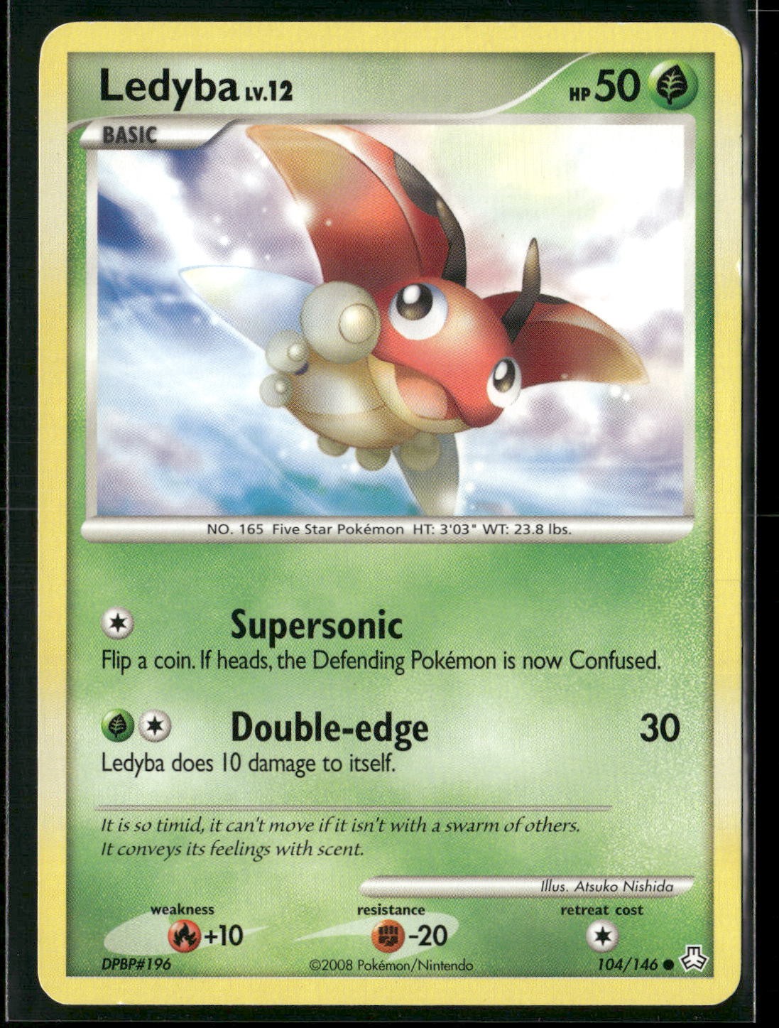 Ledyba 104/146 Common Legends Awakened Pokemon Moderately Played