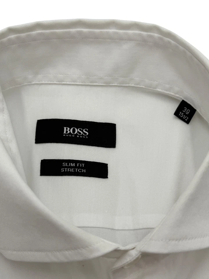 Camicia Formale Slim Fit Stretch Hugo Boss Uomo Taglia M - 39 - 15 1/2 - Immagine 4 di 4