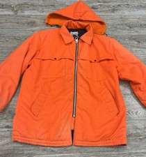 Vintage The Hunter Orange Hunting Jacket Size M Made In USA Hunting Outside Fall
