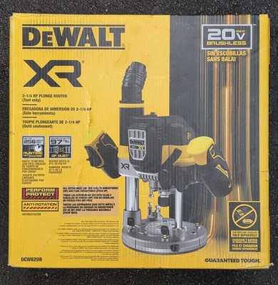 BRAND NEW DeWALT 20V DCW620B XR CORDLESS 2 1/4HP PLUNGE ROUTER BRUSHLESS