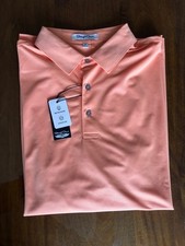 NWT MEN'S STRAIGHT DOWN ALBATROSS POLO, SIZE: M, COLOR: ORANGE M30 