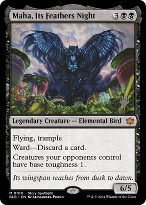 Maha, Its Feather Night -Foil Near Mint MTG Promo Pack: Bloomburrow