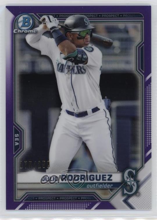 2021 Bowman Chrome Prospects Purple Refractor /250 Julio Rodriguez #BCP-86 tj1