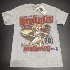 Mark McGwire St Louis Cardinals Vintage Home Run King Shirt MLB NWT Youth Med