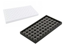   50 Foam Gem Jars Display Case   Jewelry Gemstone Storage Tray Organizer