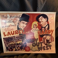 Laurel And Hardy Way Out West Lobby Cart Reproduction 11 X 14&rdquo;