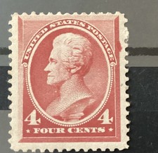 Us Scott 215 1888 4 Andrew Jackson Carmine Mh Og Well Centered