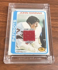 John Hannah HOF 2022 Jersey Fusion GAME USED SWATCH From Jersey Worn In 1973