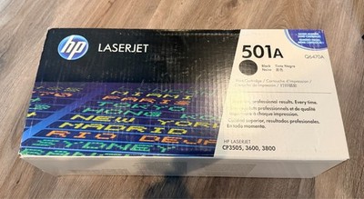HP 501A Q6470A OEM Black LaserJet Toner Cartridge Sealed Box Genuine