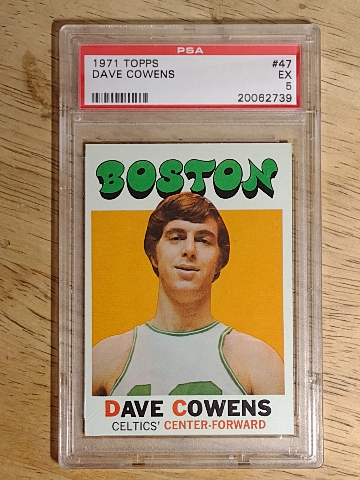 1971-72 Topps #47 Dave Cowens RC (PSA 5 EX)