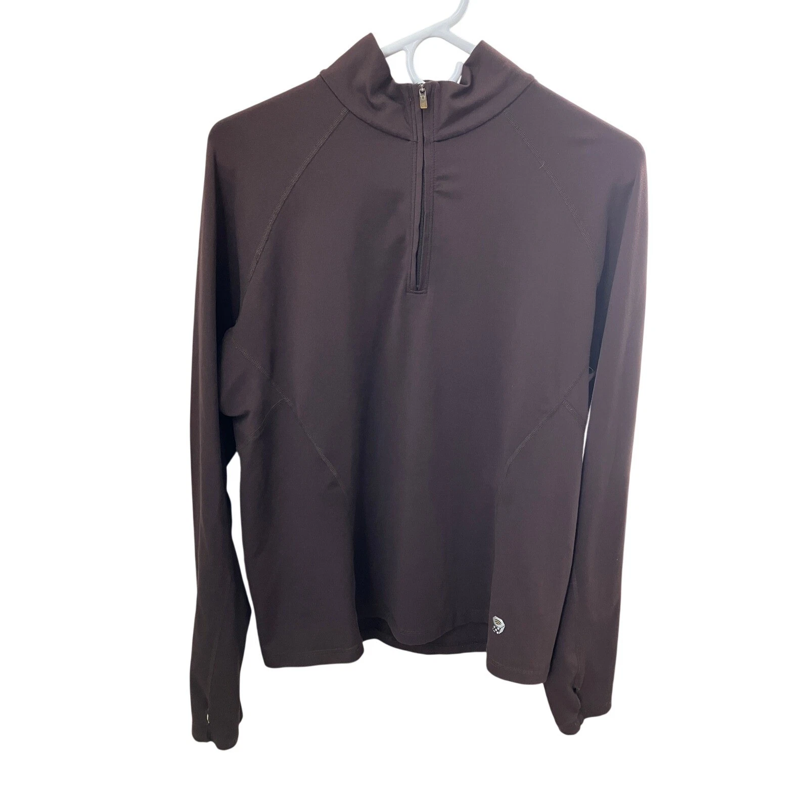 Mountain Hardwear Womens Pullover Long Sleeve Athletic Top Brown Activewear