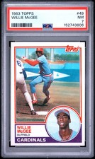 1983 TOPPS #49 WILLIE MCGEE ROOKIE RC PSA 7