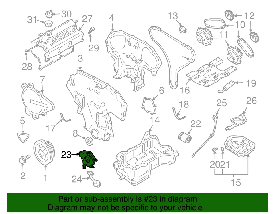 Genuine Nissan Oil Pump 15010-8J10A - Image 2 of 2