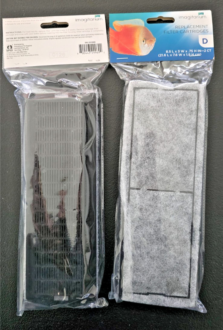Imagitarium Replacement Carbon D Filter Cartridges - 4-Pack Aquarium Filter