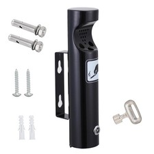 Wall Mounted Trash Can, Stainless Steel Outdoor Trash Bin, Garbage Can Container