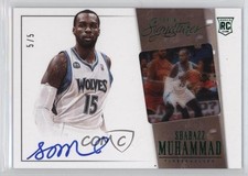 2013-14 Panini Signatures Film Rookie Green 5/5 Shabazz Muhammad #6 Auto 3s8