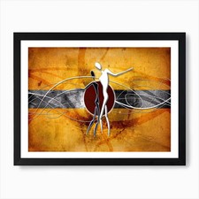Ethnic Art Illustration In Painting Framed Wall Art Poster Canvas Print Picture