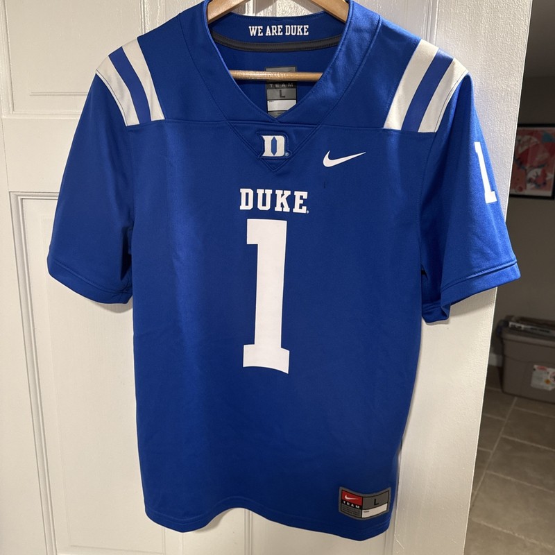 Nike Team Engineered Duke Blue Devils Jersey Youth Large Football Boys ACC 🏈