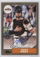 2022 Series 1 1987 Topps Baseball Gold 37/50 Joey Bart #87BA-JBA Auto 0i4k
