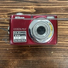 Nikon COOLPIX L24 14.0MP Digital Camera - Red TURNS ON NEEDS REPAIR - READ