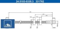 ATE 24.5103-0335.3 Bremsschlauch Vorderachse Vorne FüR Volvo