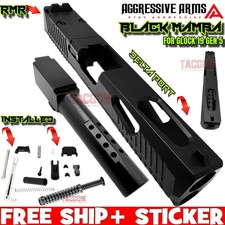 AGGRESSIVE ARMS BLACK MAMBA COMPLETE PORTED SLIDE BARREL For GLOCK 19 GEN 5