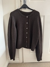 Ladies Dark Brown Chocolate Cardigan XS