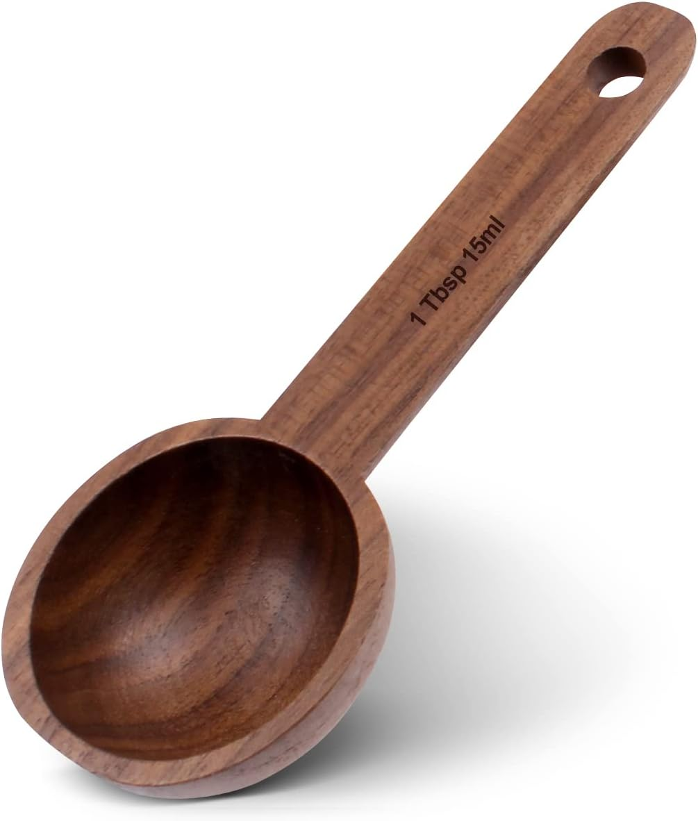Wooden Coffee Spoon in Walnut Measuring Coffee Beans Ground Beans or Tea, Home